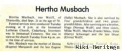 Hertha Wolff Musbach