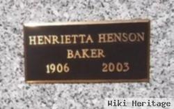 Henrietta W Henson Baker