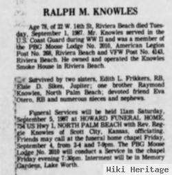 Ralph M Knowles