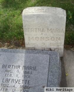 Bertha Marie Monson