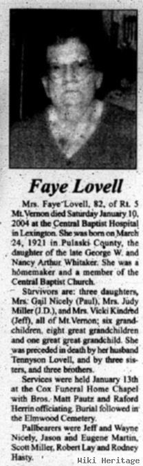 Faye W. Lovell