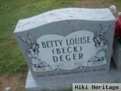 Betty Louise Beck Deger