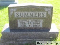 Letta Ethel "lettie" Summers