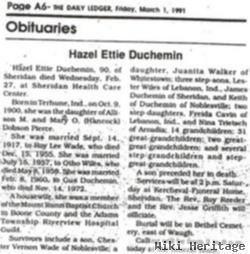 Hazel Ettie Pierce Duchemin