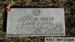 Alice M Hales