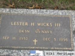 Lester W Wicks, Iii