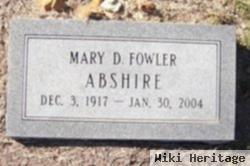Mary D. Fowler Abshire