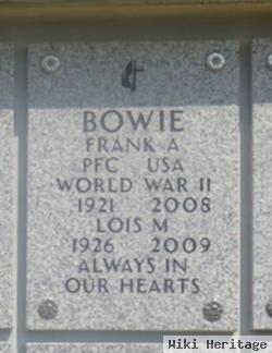 Frank A Bowie