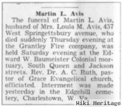 Martin Luther Avis, Sr