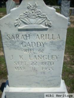 Sarah Arilla Gaddy Langley