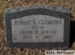 Jennie L Clemons Thayer