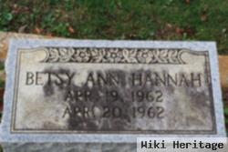 Betsy Ann Hannah