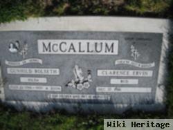 Clarence Ervin "bud" Mccallum