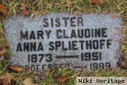 Sr Mary Claudine Anna Spliethoff