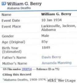 William George Washington Berry