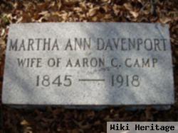 Martha Ann "mittie" Davenport Camp