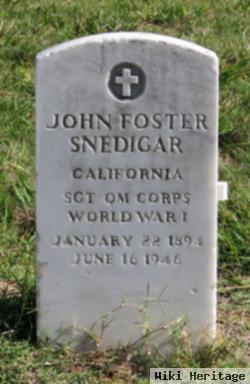 John Foster Snedigar