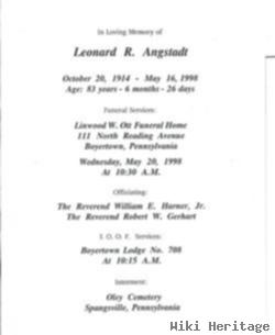 Leonard R Angstadt