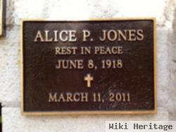 Alice P Jones