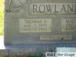 Thomas Franklin "tom" Rowland