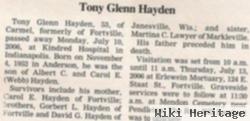 Tony G Hayden