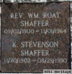 Rev William Roat Shaffer