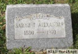 Sarah F. Alexander