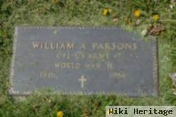 William A Parsons, Sr