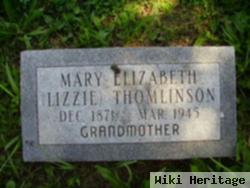 Mary Elizabeth "lizzie" Niday Thomlinson