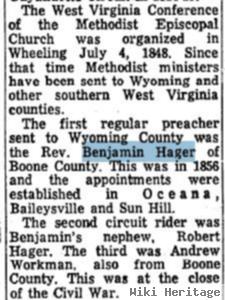 Rev Benjamin F. Hager