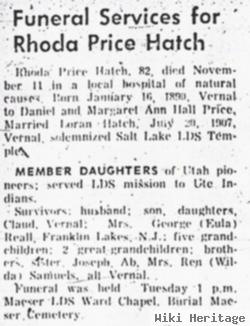 Rhoda Price Hatch