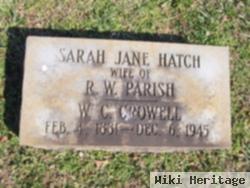 Sarah Jane Hatch Crowell