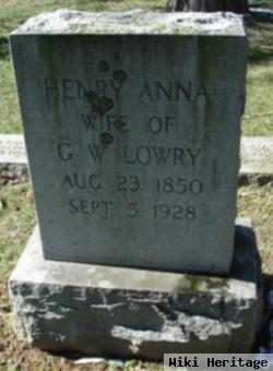 Henry Anna Lowry