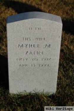 Myrle M Zahn