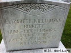 Elizabeth "lizzie" Williamson Rickett