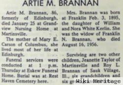 Artie M Kerlin Brannan