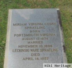 Miriam Virginia Cooke Spratling