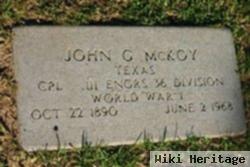 John G Mckoy