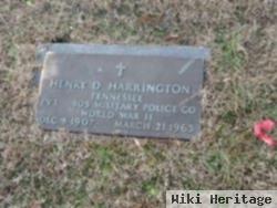 Henry D Harrington