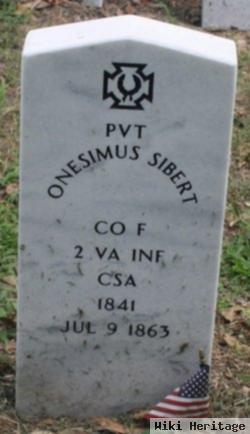 Pvt Onesimus Sibert