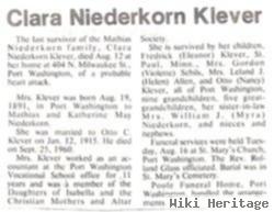 Clara Niederkorn Klever