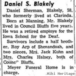 Daniel Sherman Blakely