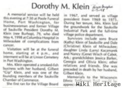 Dorothy M. Burhop Klein