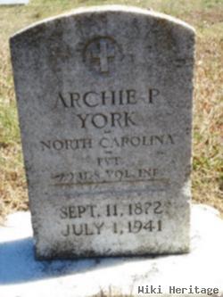 Archie P York