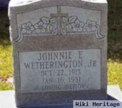 John Edward "johnnie" Wetherington, Jr