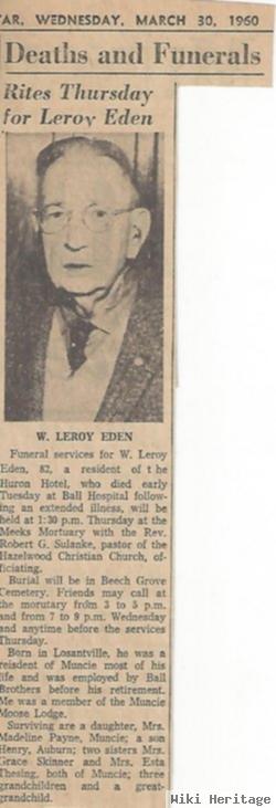 Leroy W. Eden