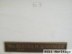 Bertha M Sensinger