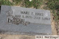 Mart P Hays