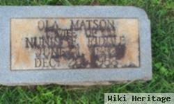 Minneola "ola" Matson Riddle