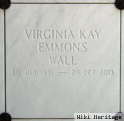 Virginia Kay "ginny" Emmons Wall